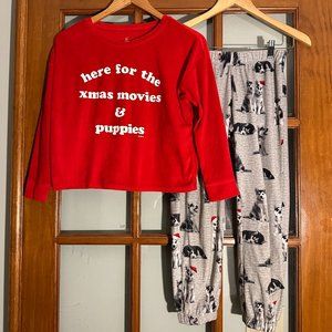 Justice Two Piece Sleep Set - here for the xmas movies & puppies, Size 10